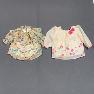 Bailey's Blossoms Healthtex Baby Girl Floral Sheer Butterfly Blouse Bundle 6-9M